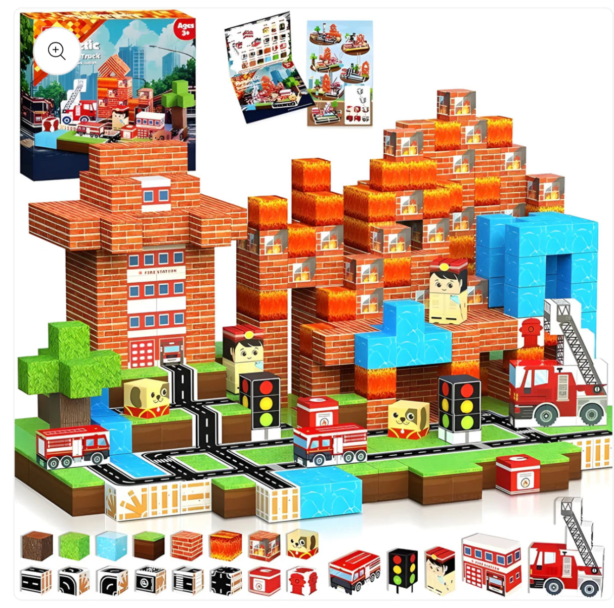 Wisteria Lane Magnetic Building Blocks Fire Fighter | 100pcs