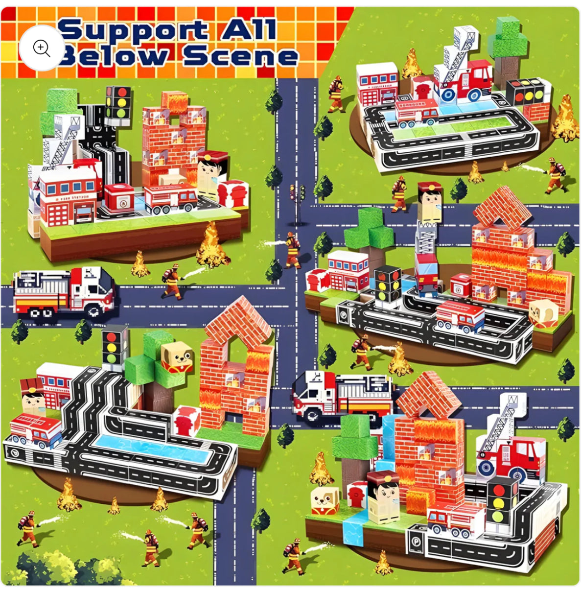 Wisteria Lane Magnetic Building Blocks Fire Fighter | 100pcs
