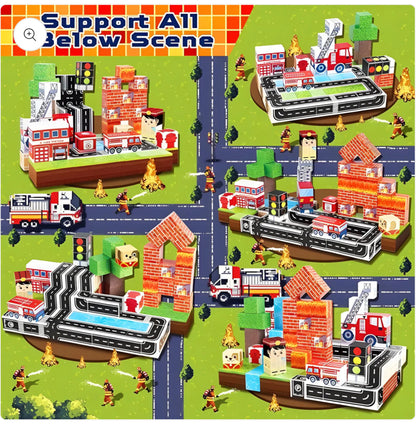 Wisteria Lane Magnetic Building Blocks Fire Fighter | 100pcs