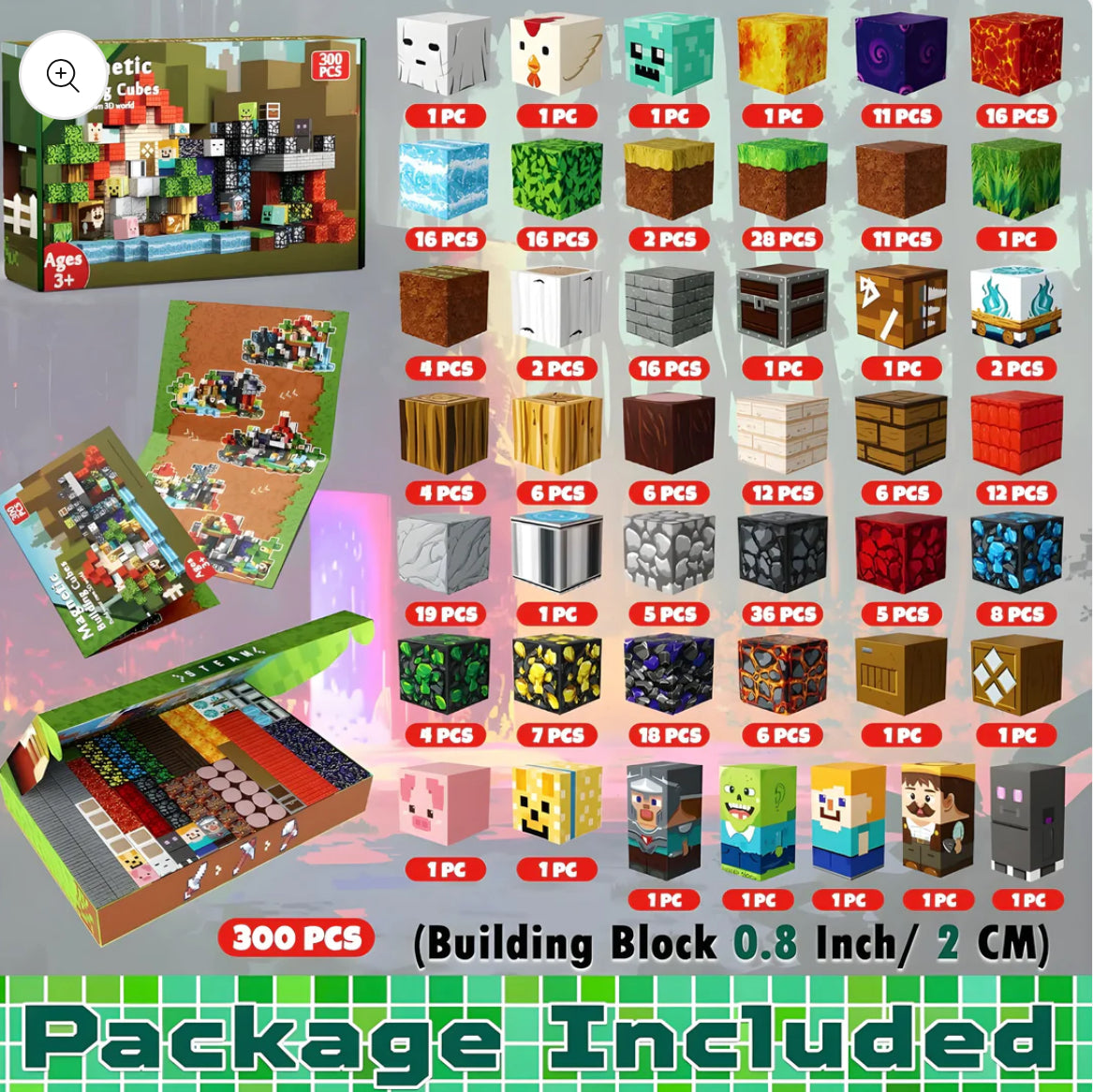 WisteriaLane Magnetic Blocks - Ghost | 300pcs